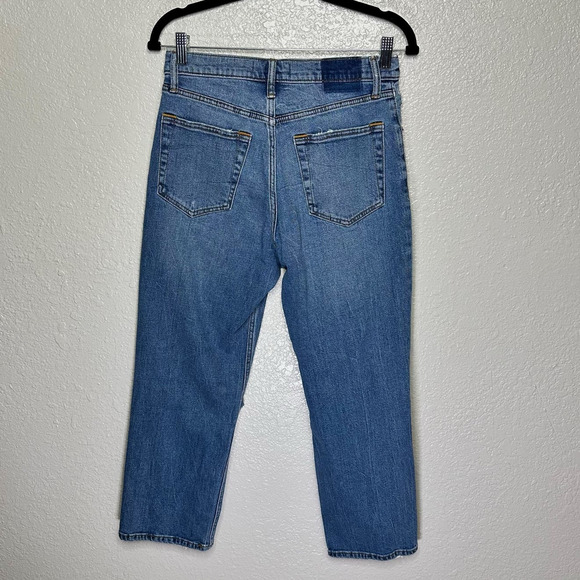 Abercrombie & Fitch Ultra High Rise Ankle Straight Jean Medium Blue Women 29s - Picture 3 of 9